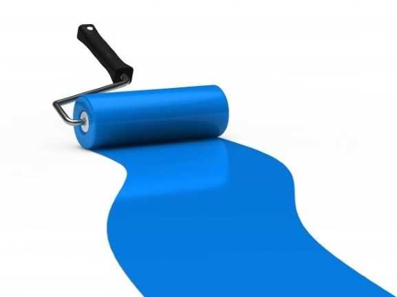 Blue Paint Roller