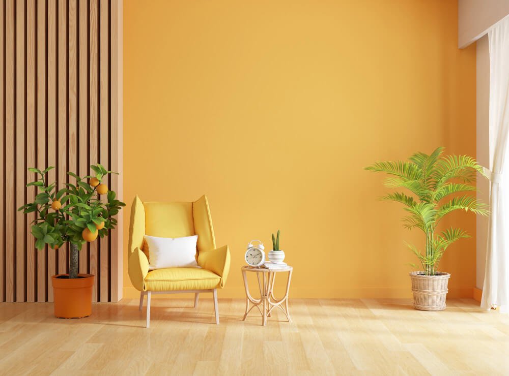orange wall, home painting services in Banashankari, professional painters in bangalore
