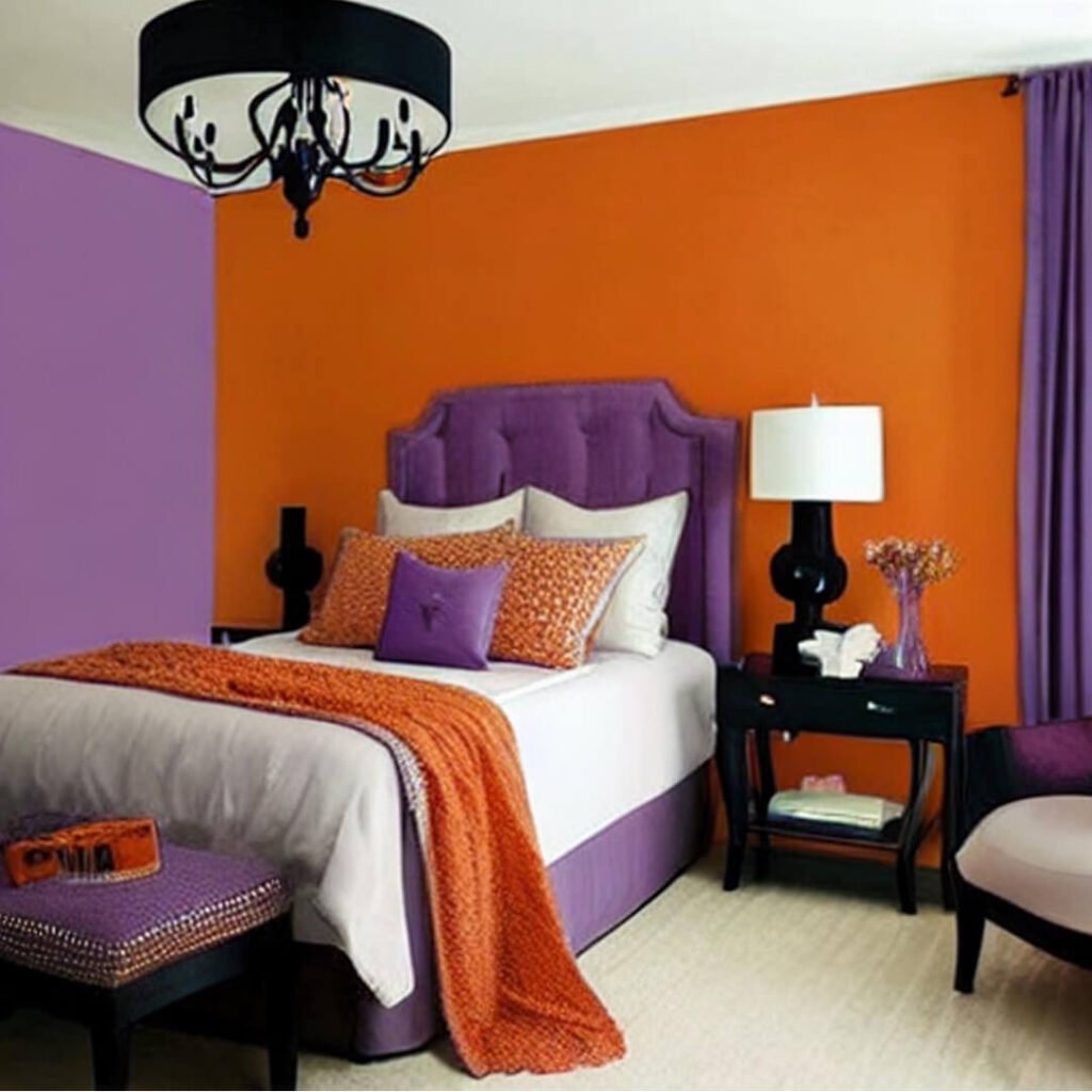 Colour Combination for Bedroom - Most Popular 5 Two Colour Combination for Bedroom Walls Lavender and orange Two Colour Combination for Bedroom, two colour combination for bedroom walls, best wall painters