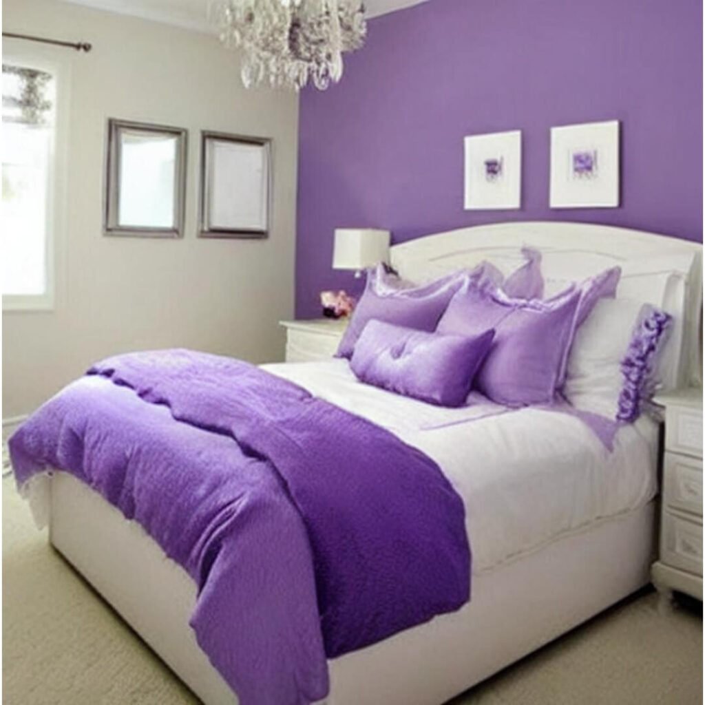 Colour Combination for Bedroom - Most Popular 5 Two Colour Combination for Bedroom Walls Lavender and white Two Colour Combination for Bedroom, wall painting service, expert wall painters