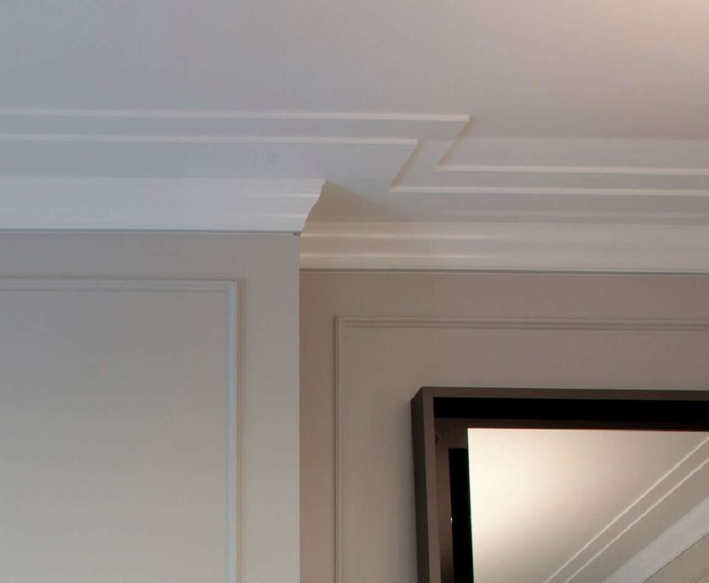 Crown molding - Crowning Glory: Elevating Your Home's Elegance with Diverse Styles of Crown Molding and Expert Tips for a Polished Interior - Paintmywalls Modern Mold
