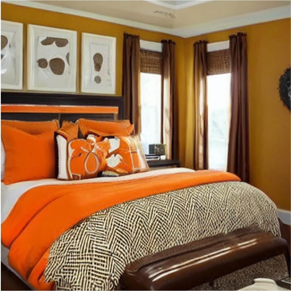Colour Combination for Bedroom - Most Popular 5 Two Colour Combination for Bedroom Walls Orange and Tan Two Colour Combination for Bedroom, best wall colour for bedroom, wall colour for bedroom walls