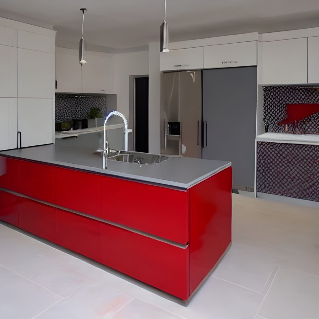 vastu colour for kitchen - Guide to Choose the Best Vastu Colour for Kitchen in 2023 red and grey colour kitchen slab as per vastu shastra, grey colour kitchen slab as per vastu