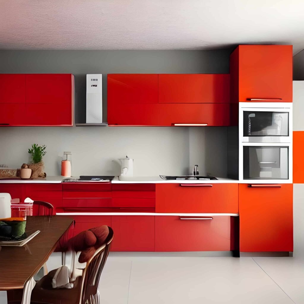 vastu colour for kitchen - Guide to Choose the Best Vastu Colour for Kitchen in 2023 Red Vastu colour for kitchen, orange vastu colour for kitchen, red colour for kitchen as per vastu shastra