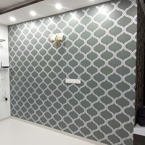 stencil wall painting