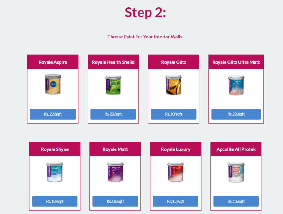 Paint cost estimator