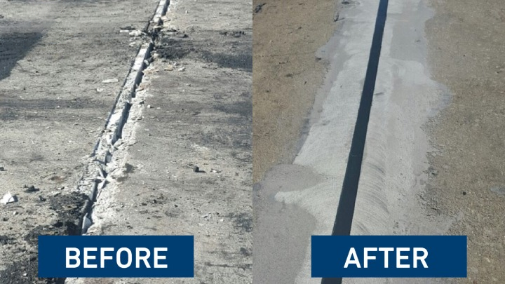 expansion joints - Defending Your Dwelling: Essential Steps to Shield Expansion Joints from Water Infiltration Before and After Image of Expansion Joint after waterproofing solutions